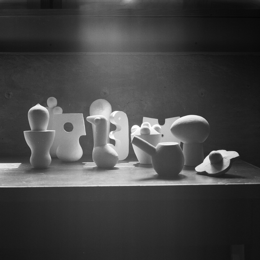 Porcelain carvings from the "Clay Pigeon" Series #1