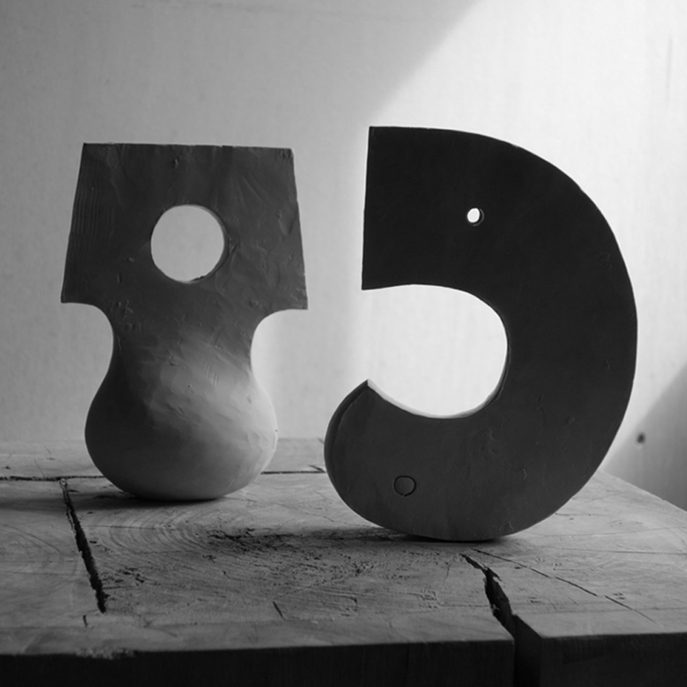 Porcelain carvings from the "Clay Pigeon" Series #3