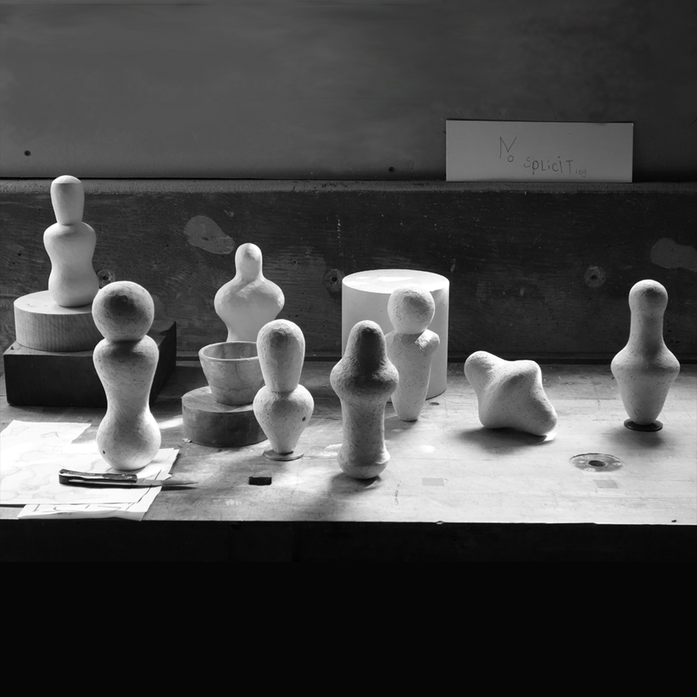 Porcelain carvings from the "Clay Pigeon" Series #5