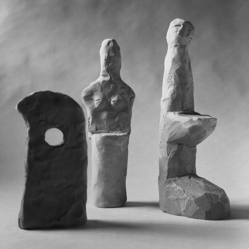 Porcelain carvings from the "Clay Pigeon" Series #8